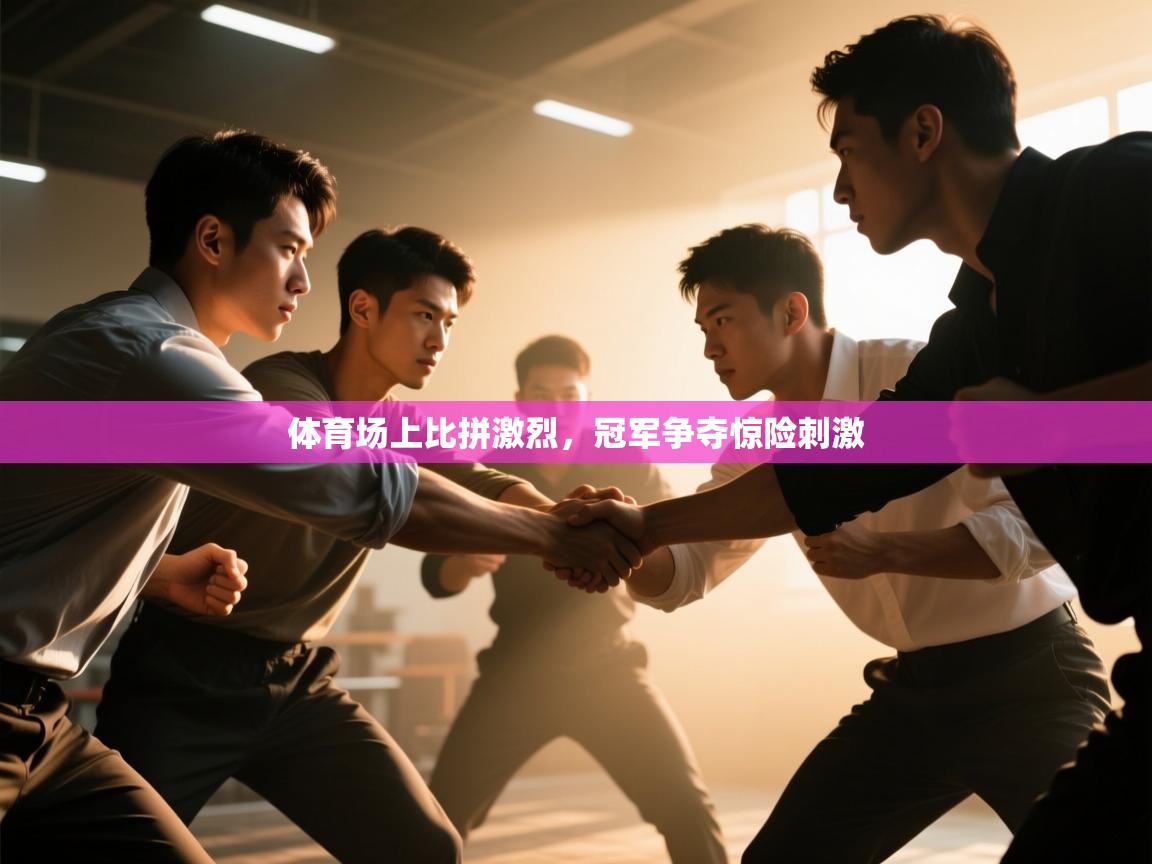 体育场上比拼激烈，冠军争夺惊险刺激